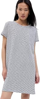 Gap V-SS Solid Rlxd Pkt Tee Dress Casual Women's Dress