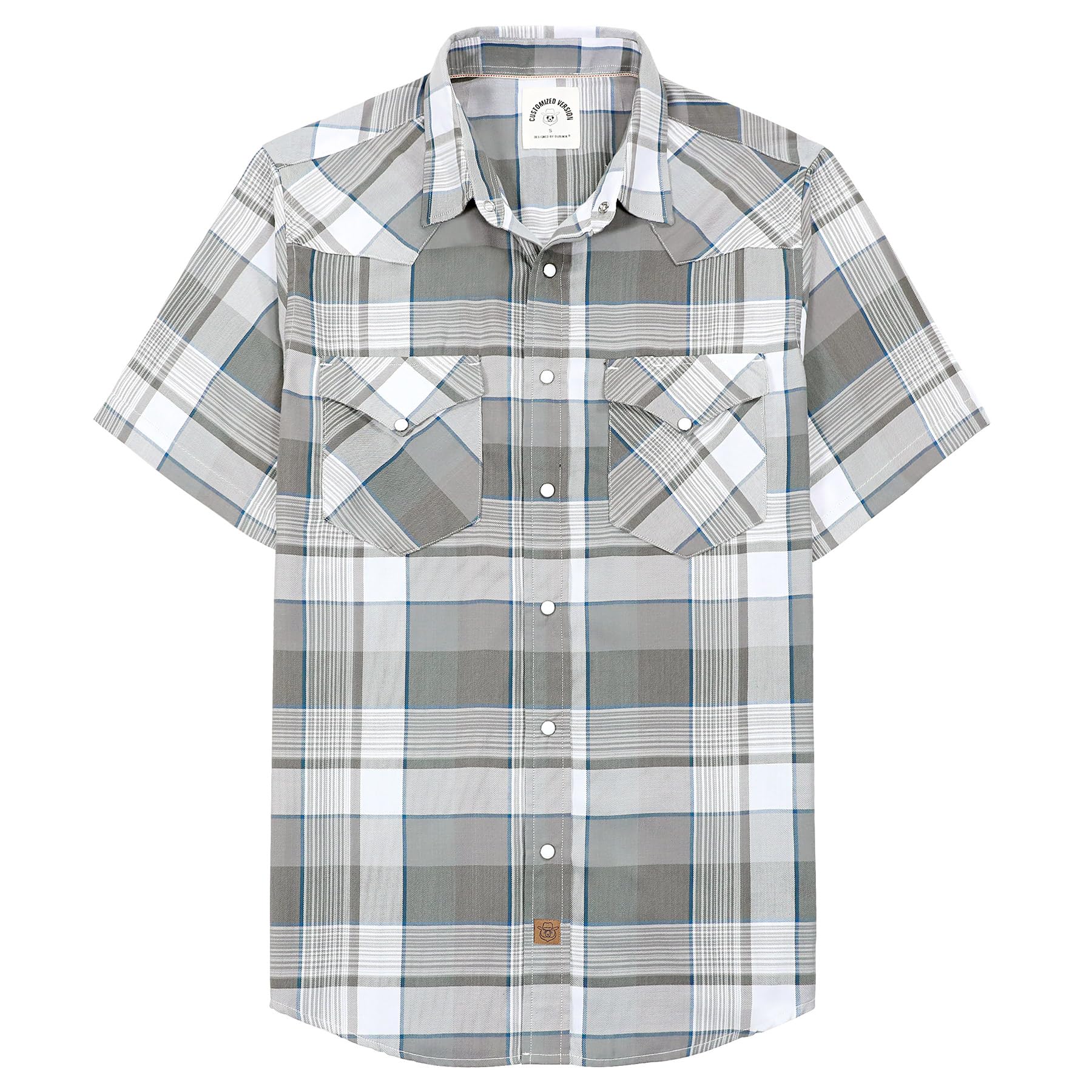 Dubinik® Bamboo Fibre Short Sleeve Shirt Men's Casual Shirts For Men Poppers Cow