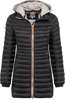 camel active Women's Lightweight Waterproof Padded Coat with Removable Hood (Pack of 1)