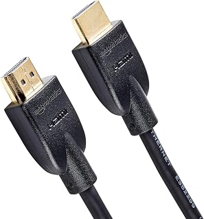 Amazon Basics 4K HDMI Cable 3m - 18Gbps High Speed with Ethernet, 4K@60Hz, 2160p, Black