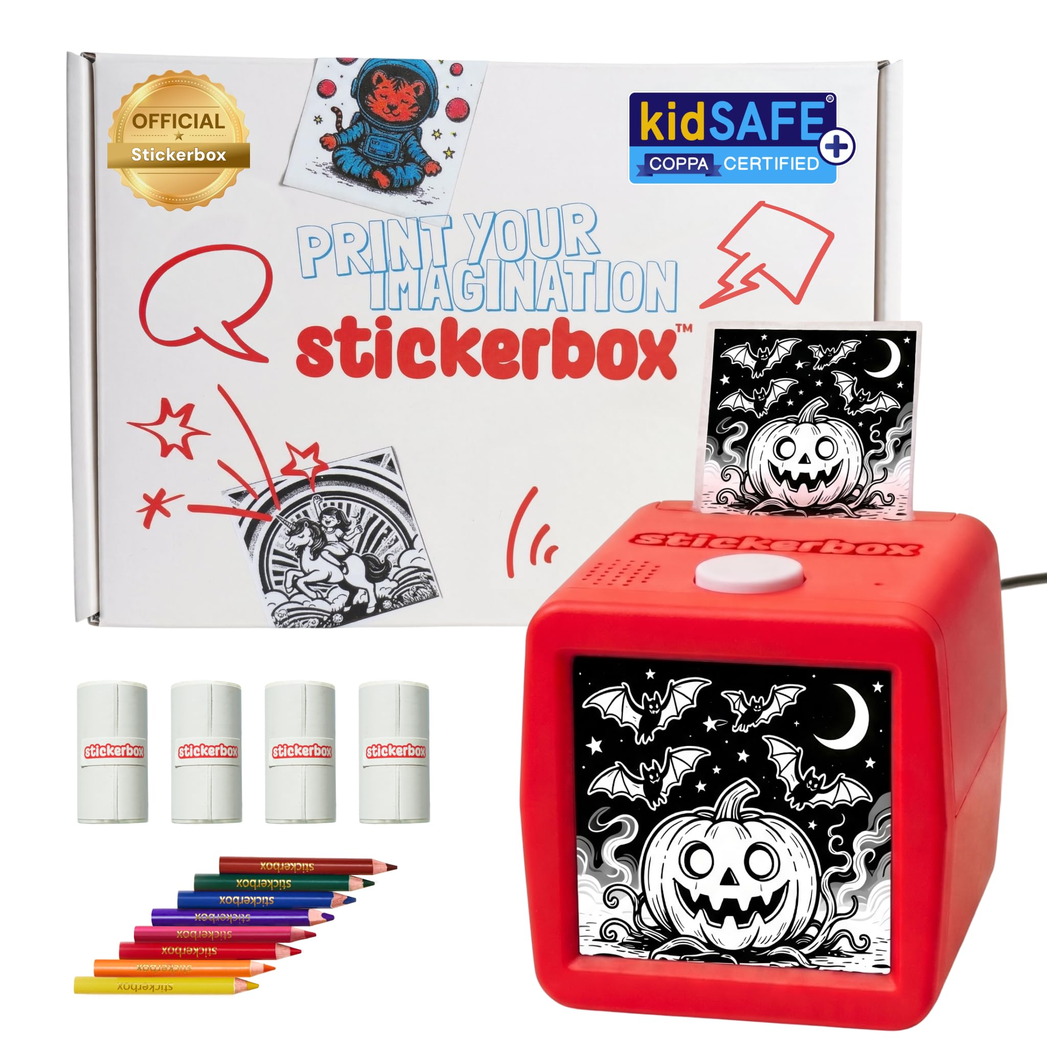 Hapiko Stickerbox AI Voice-Powered Mini Sticker Maker for Kids | Portable therma