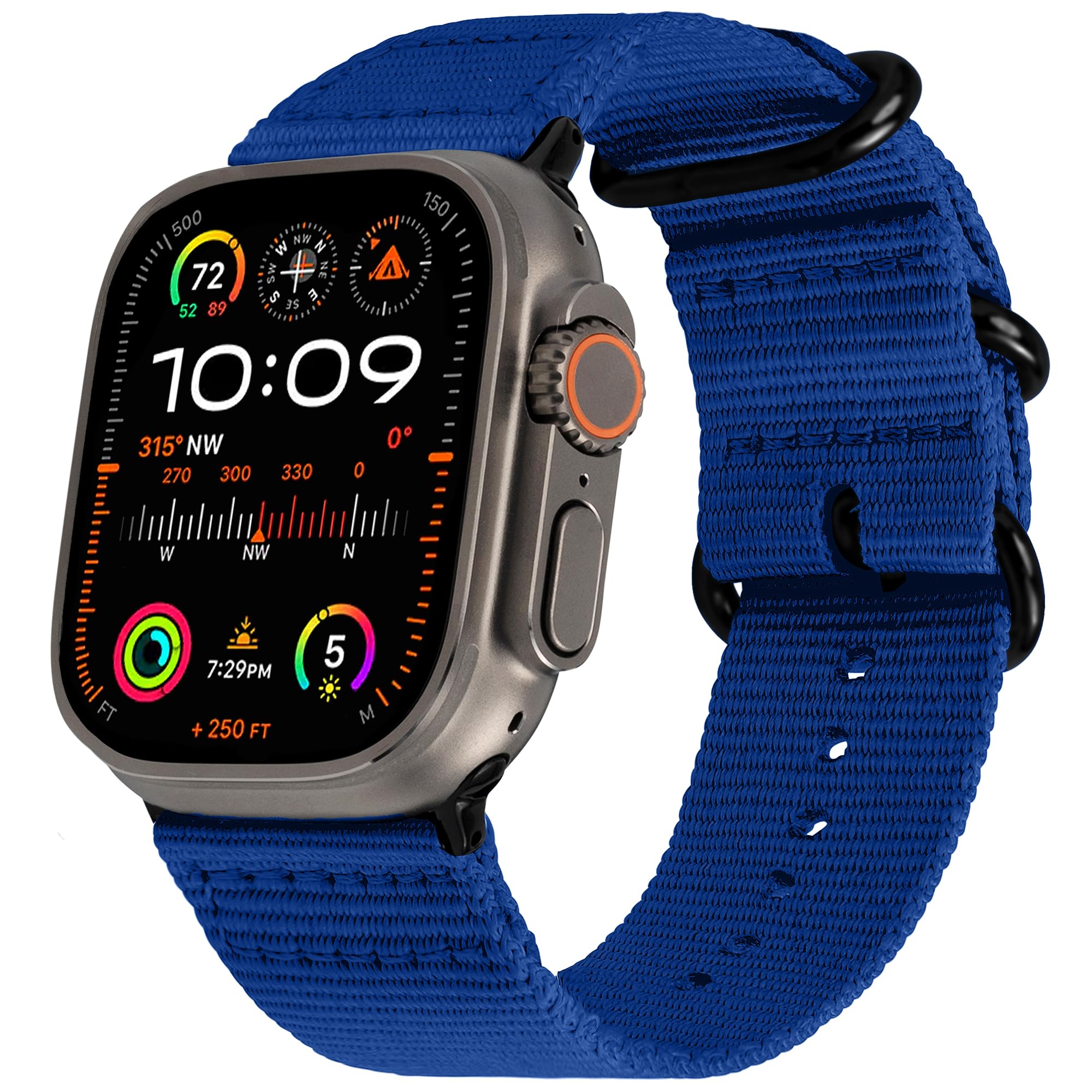 Carterjett EXTRA LARGE Hiking Trail Nylon Band - Compatible with Apple Watch 49m