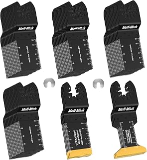 Meff-Mluk 50PCS Titanium Multi Tool Blades for Wood Plastics Metal Cutting