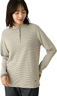 Decoy 491313 Henley Neck Striped Pullover Women's