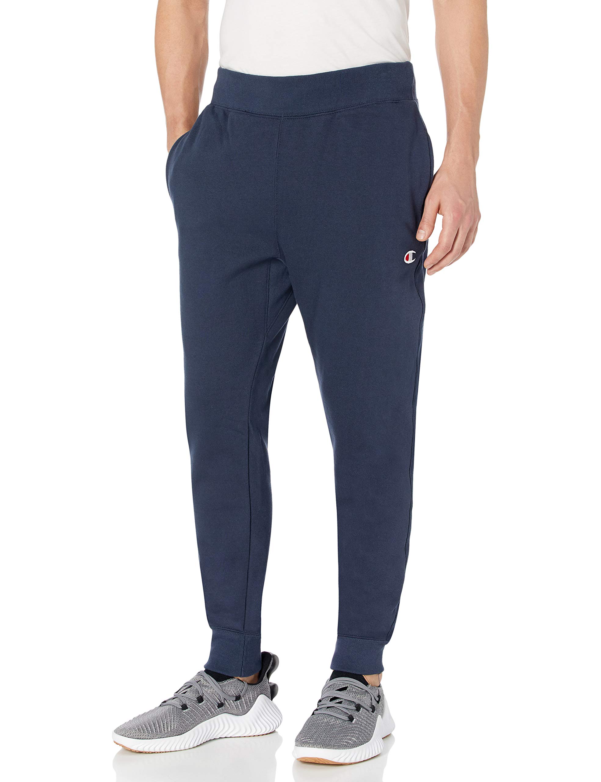 Champion Men's Reverse Weave Hip C Jogger Sweatpants, Navy