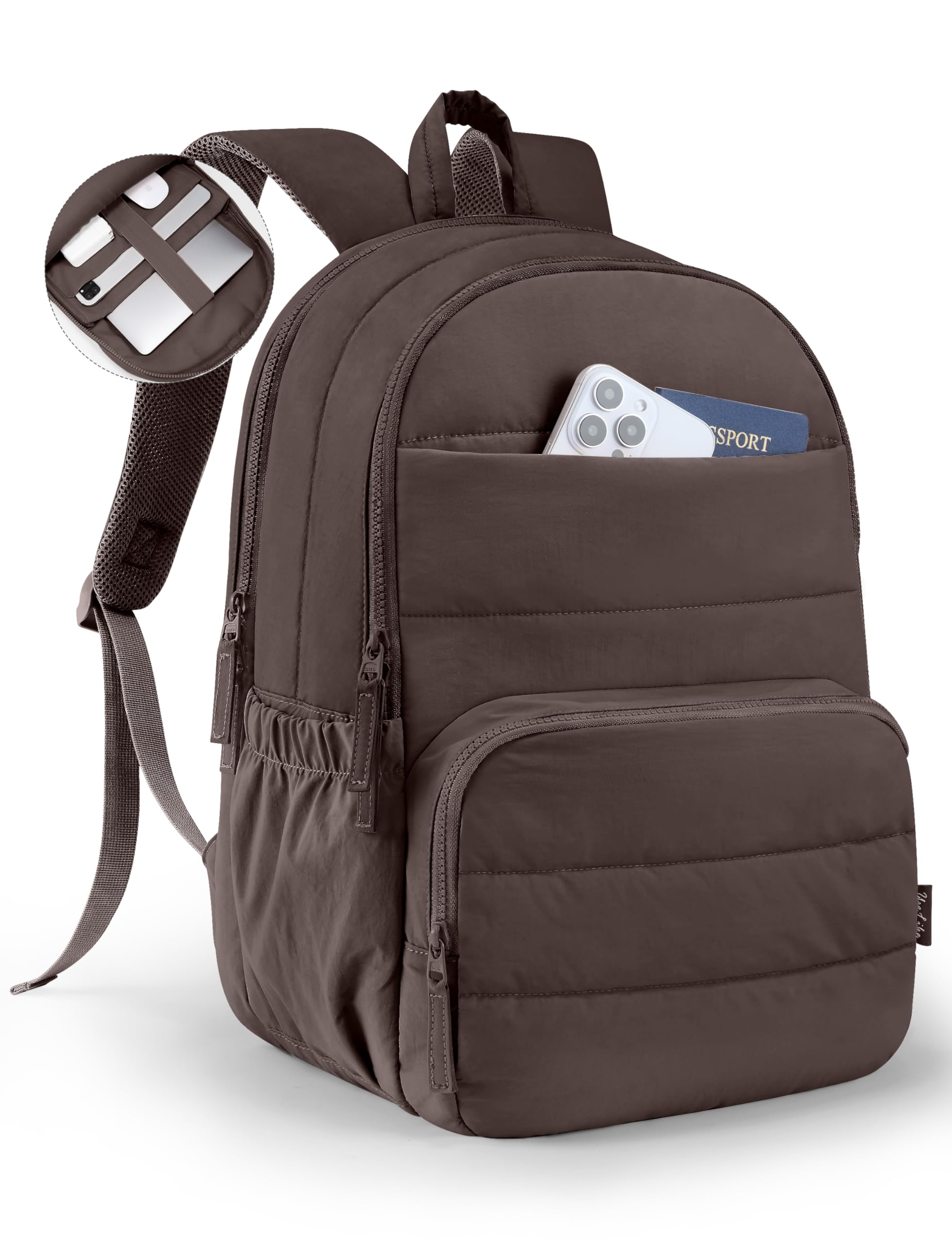 Uselike Travel Backpack for Women, 15.6 Inch Laptop Backpack, Quilted College Bo