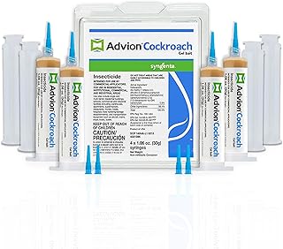 advion 383920 4 Tubes and 4 Plungers Cockroach German Roach Pest Control Inse, Brown