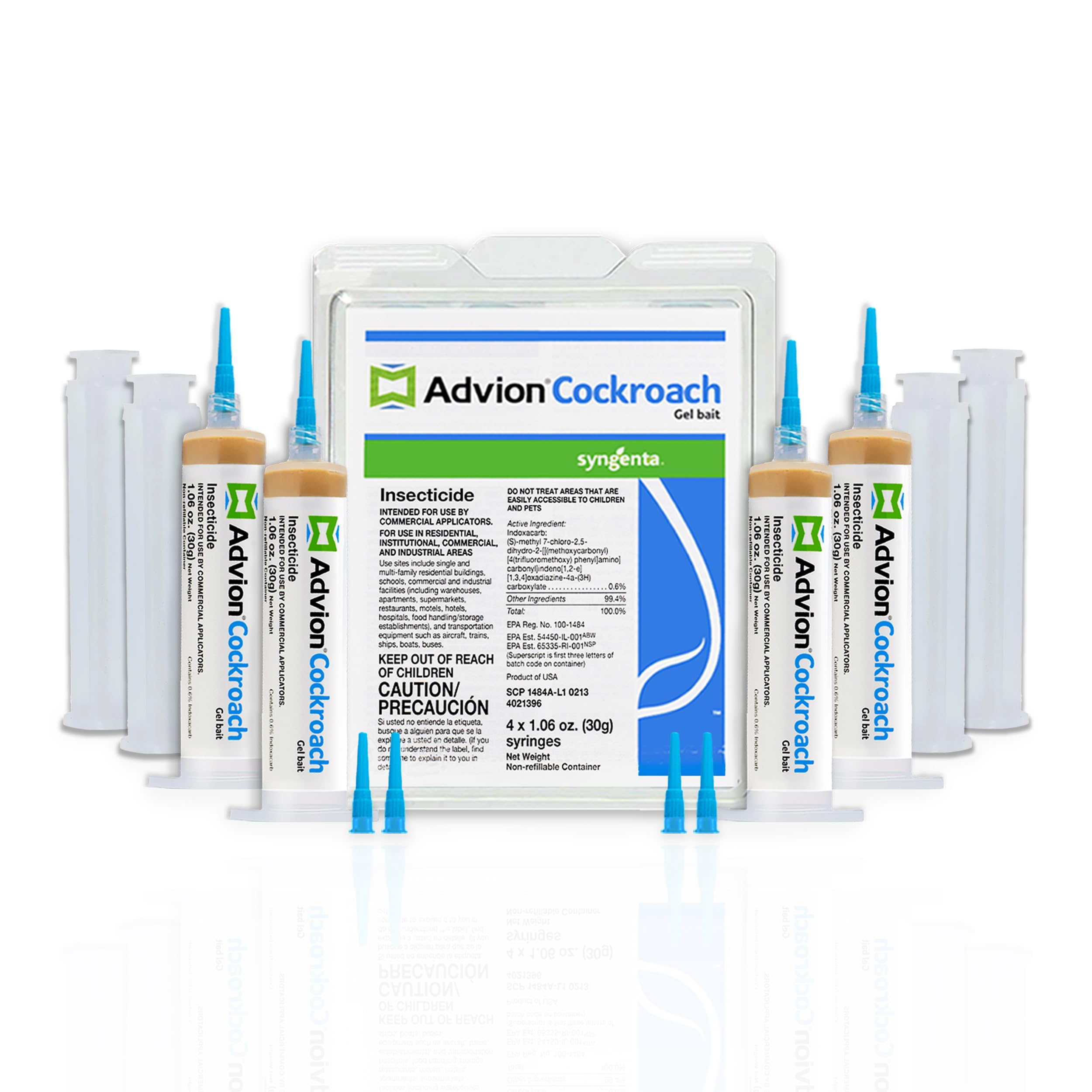 advion 383920 4 Tubes and 4 Plungers Cockroach German Roach Pest Control Inse, B