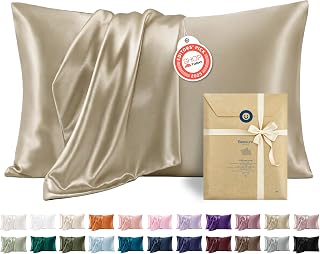 Bedsure Satin Pillow Cases Standard - Similar to Silk Pillowcase 2PCS Taupe