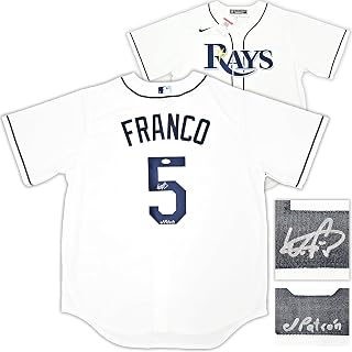 Wander Franco Autographed White N.i.k.e Baseball Jersey Size L "El Patron" JSA Stock #218682