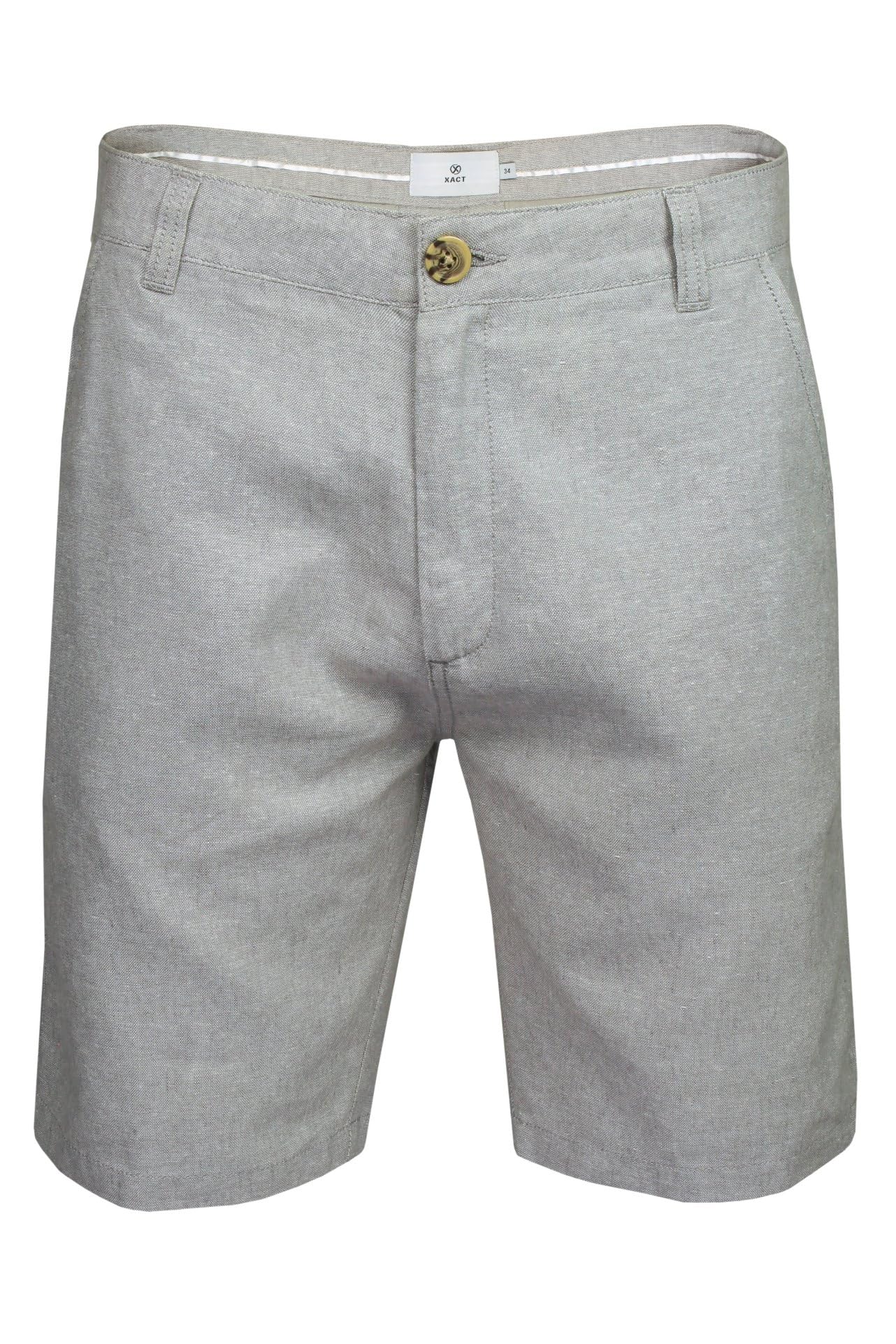 Xact Men's Linen 23 cm Tailored Chino Shorts, Regular Fit