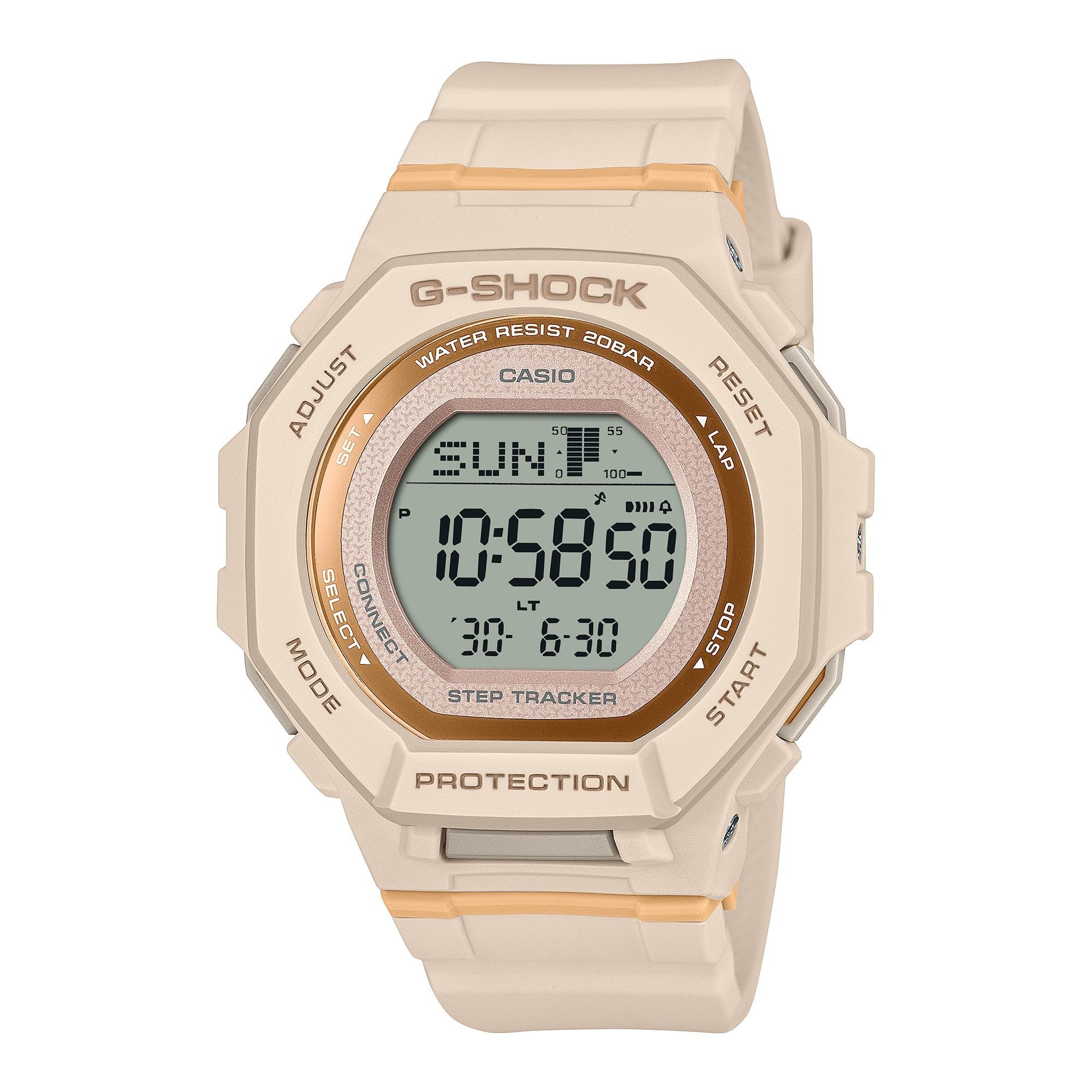 Casio G-Shock Step Tracker Light Pink Digital Watch GMDB300-4