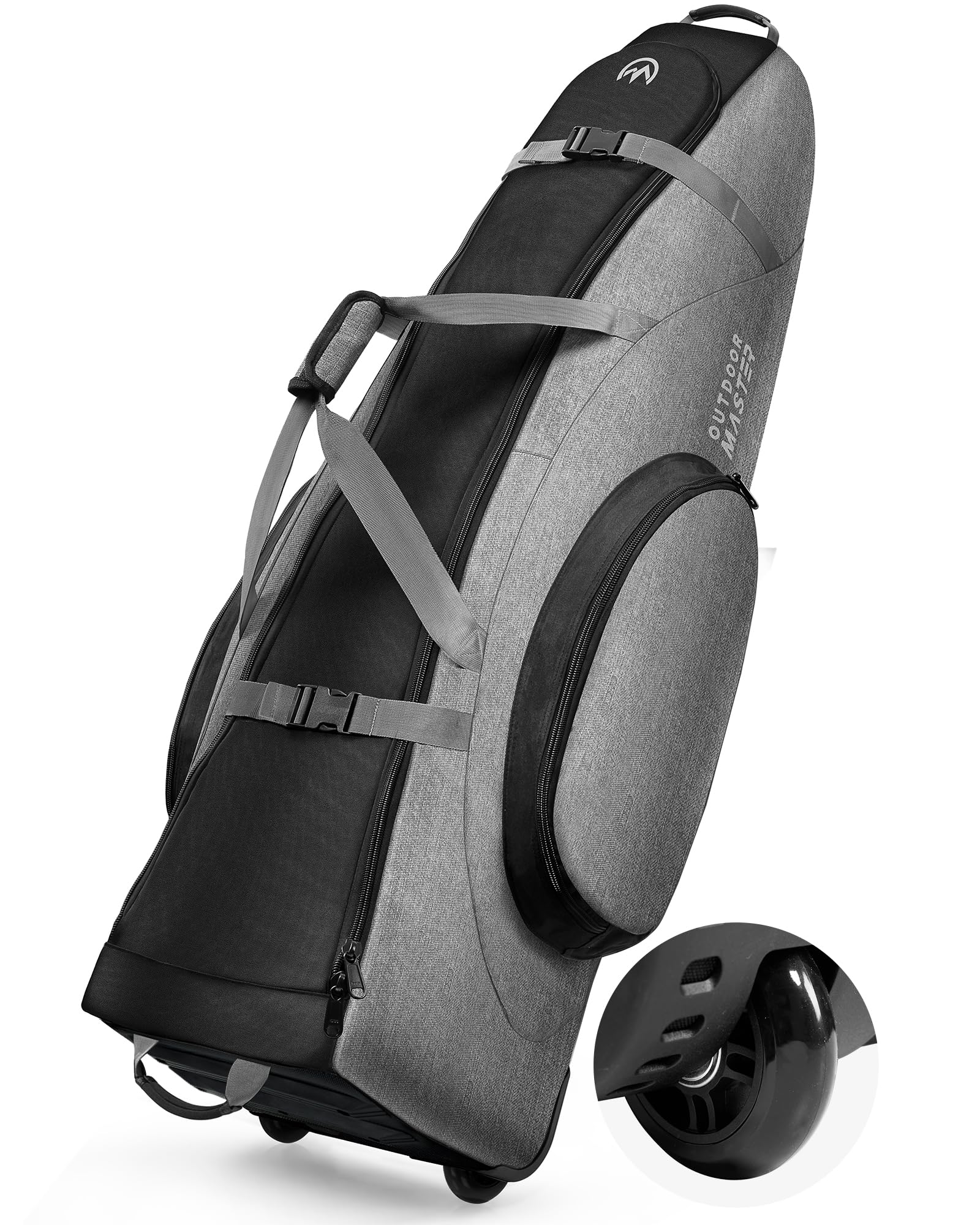 OutdoorMaster Padded Golf Travel Bag with Reinforced Wheels | 900D Oxford Fabric