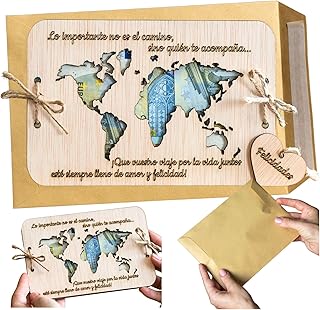Olesea Gift Card - Ideas Give Money - Wedding Gifts for Bridegrooms- Details for Guests - You Are The Next Groom -Wedding Trip - Congratulation- Wood