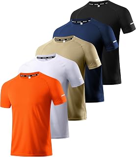 Boyzn 1, 3 or 5 Pack Men's Workout Running Shirts, Dry Fit Moisture Wicking T-Shirts, Sports Gym Athletic Short Sleeve Shirts
