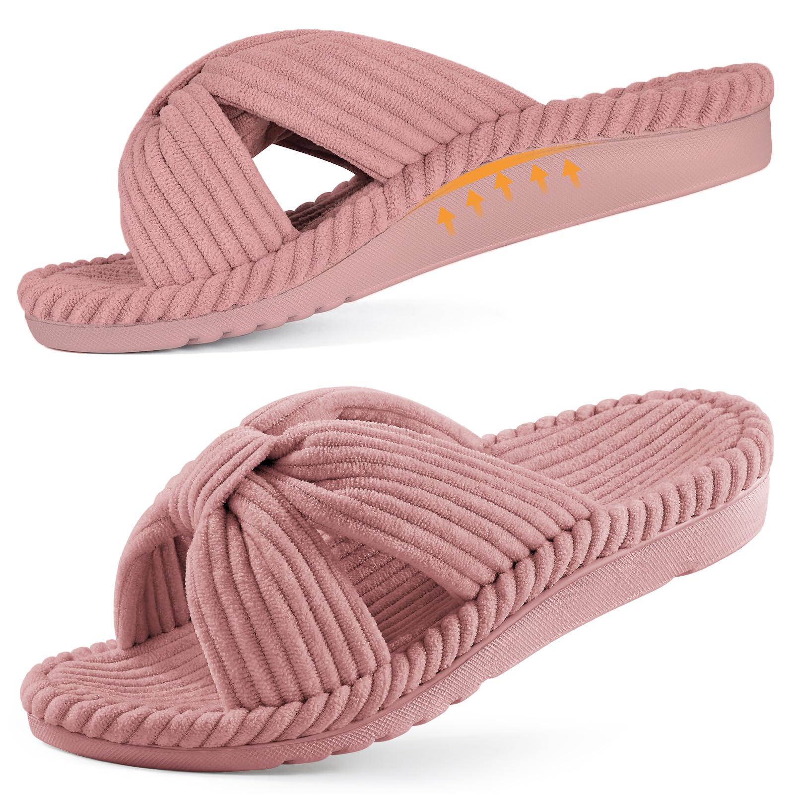 Litfun Women's Orthopedic Arch Support Slippers for Plantar Fasciitis