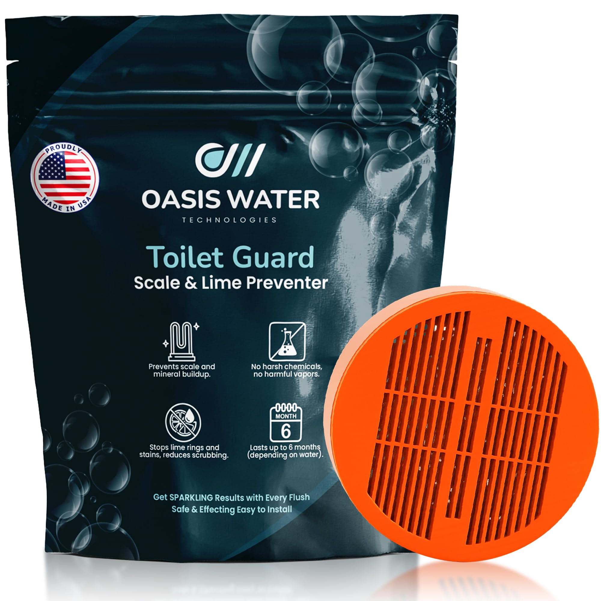 Toilet Guard by Oasis Water Technologies – Hard Water & Limescale Drop-In Toilet