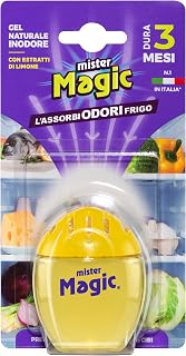 Mister Magic Odour Absorber Fridge, Natural Odourless Gel with Lemon Extracts, Eliminates Bad Food Odors, Lasts up to 3 Months, Kitchen Accessories (Pack of 1)