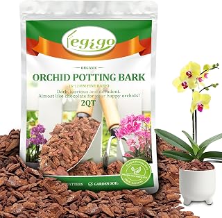 Legigo 2 Quarts Organic Orchid Bark, Orchid Potting Mix, Pine Bark | Enhanced Drainage, Aeration & Root Development, 100% Natural Potting Medium for Orchid Repotting and Houseplant Soil Mixes
