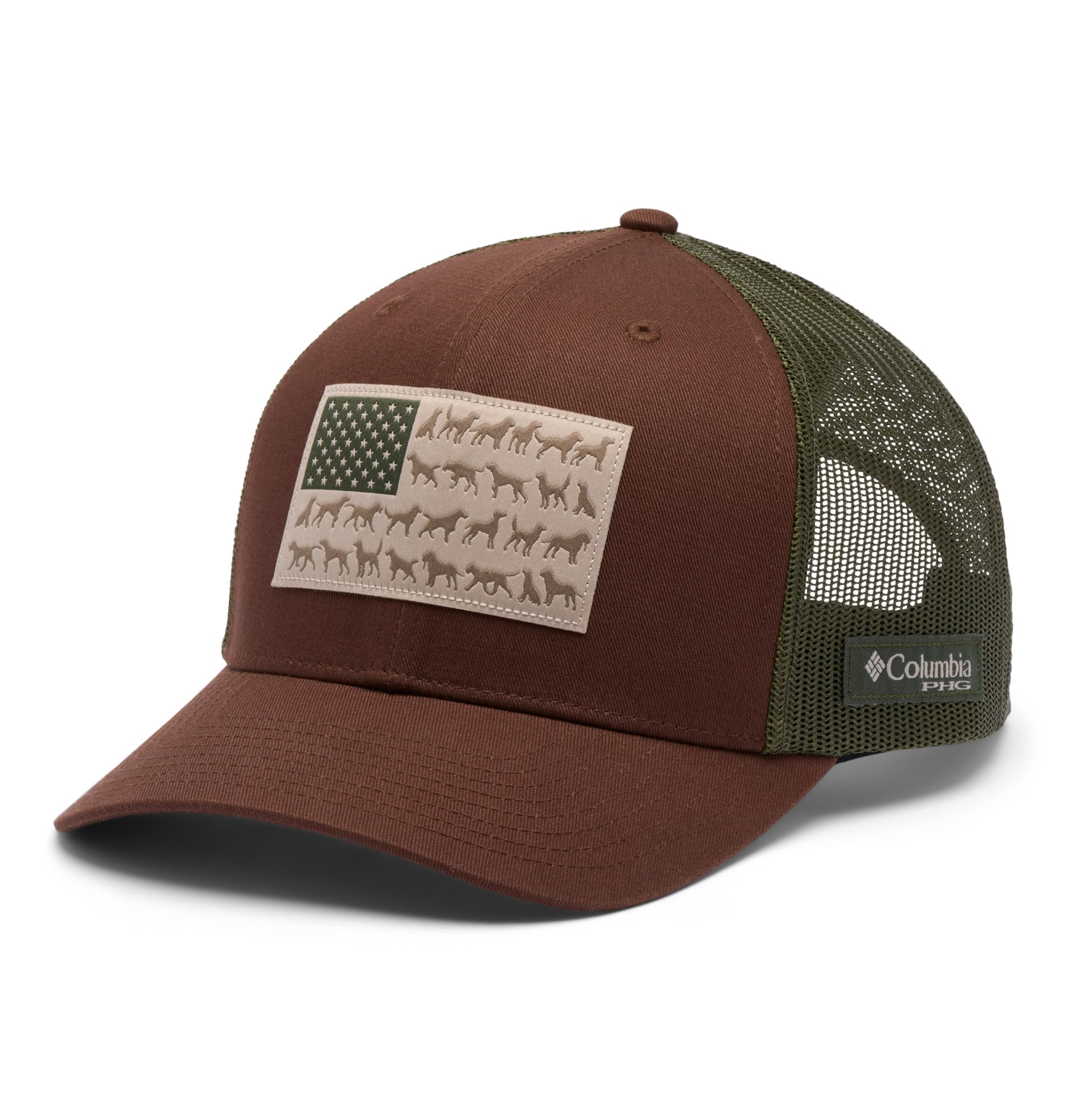 Columbia Unisex PHG Game Flag Mesh Snap Back, Tobacco/Dog Flag, One Size