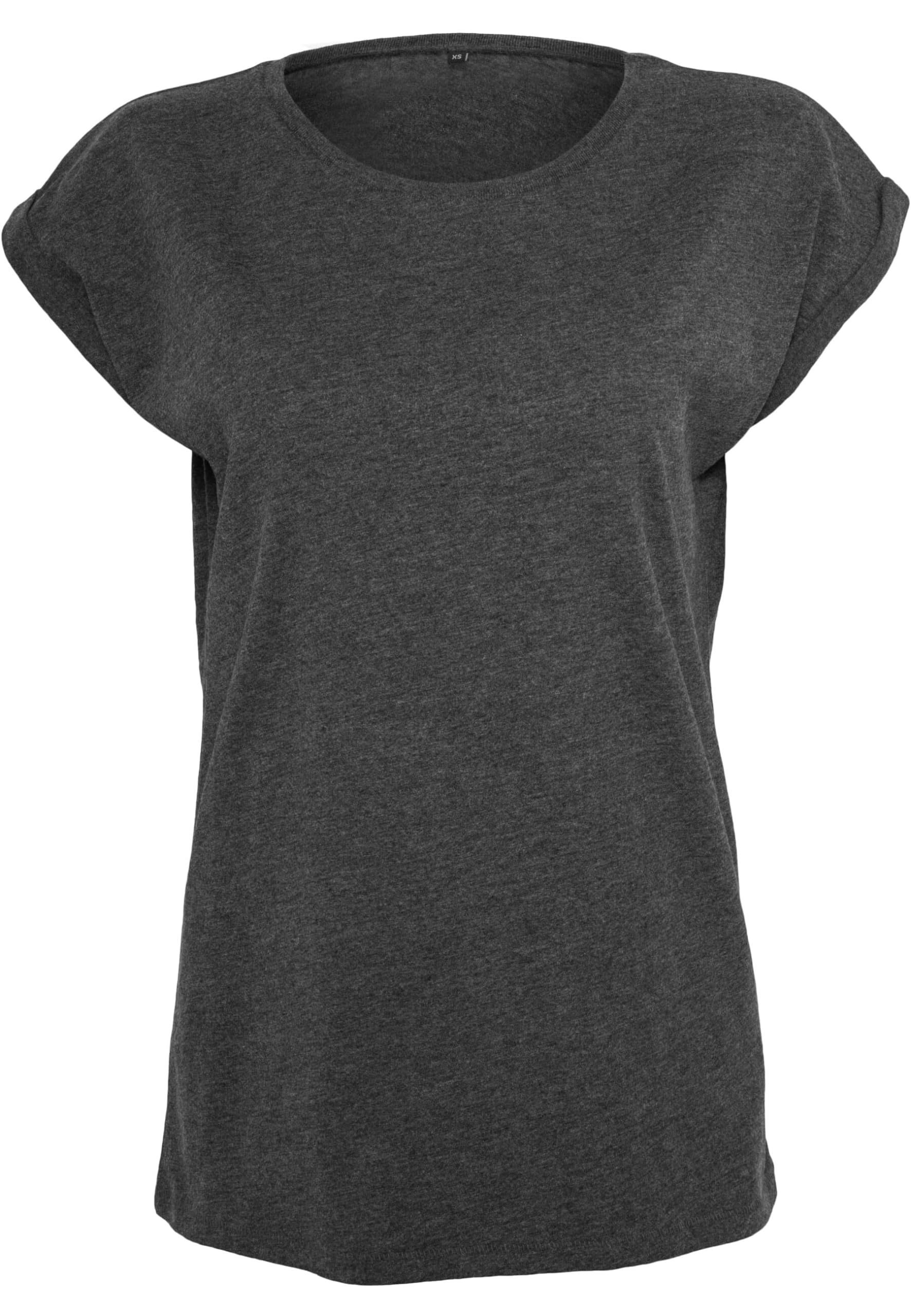 KiarenzaFD Build Your Brand Ladies Extended Shoulder Tee Charcoal L BY021-00091-