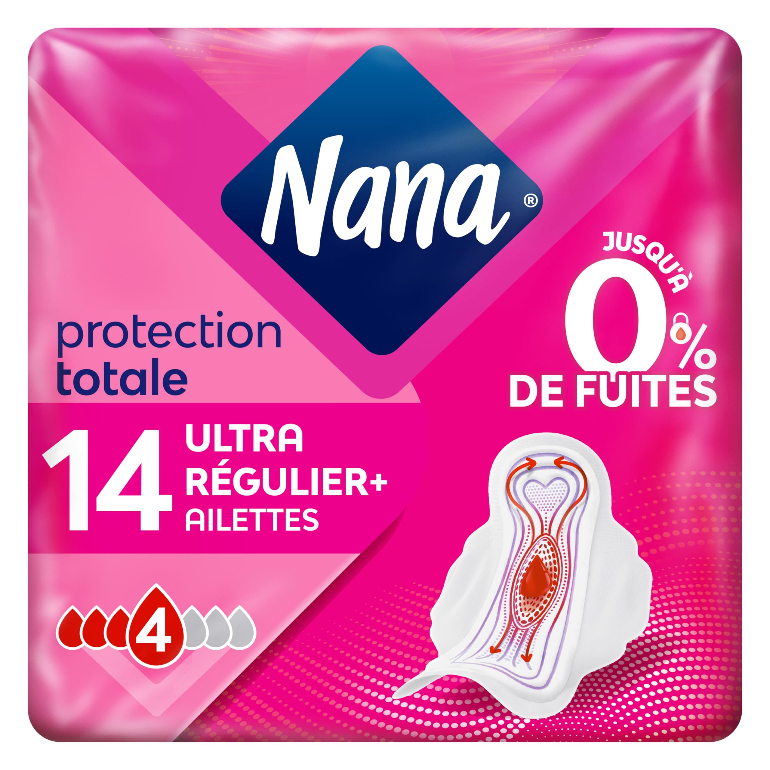 Nana Ultra Regular Plus - 14 Sanitary Towels with Wings