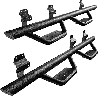AutoBull Running Boards SuperCrew Cab Fits 2015-2026 Ford F150 | Side Steps for 2017-2026 Ford F250 F350 Super Duty Crew Cab, Textured Black Drop Step, Anti-Slip Steps, No-Drill Nerf Bars