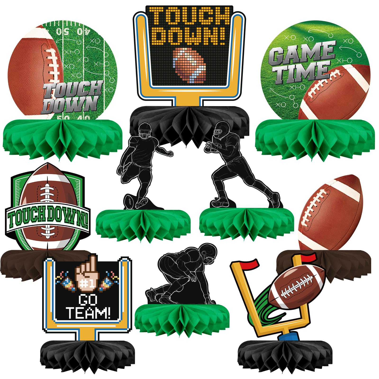 Gatherfun10PCS Football Party Decorations Football Table Centerpiece Football Ho