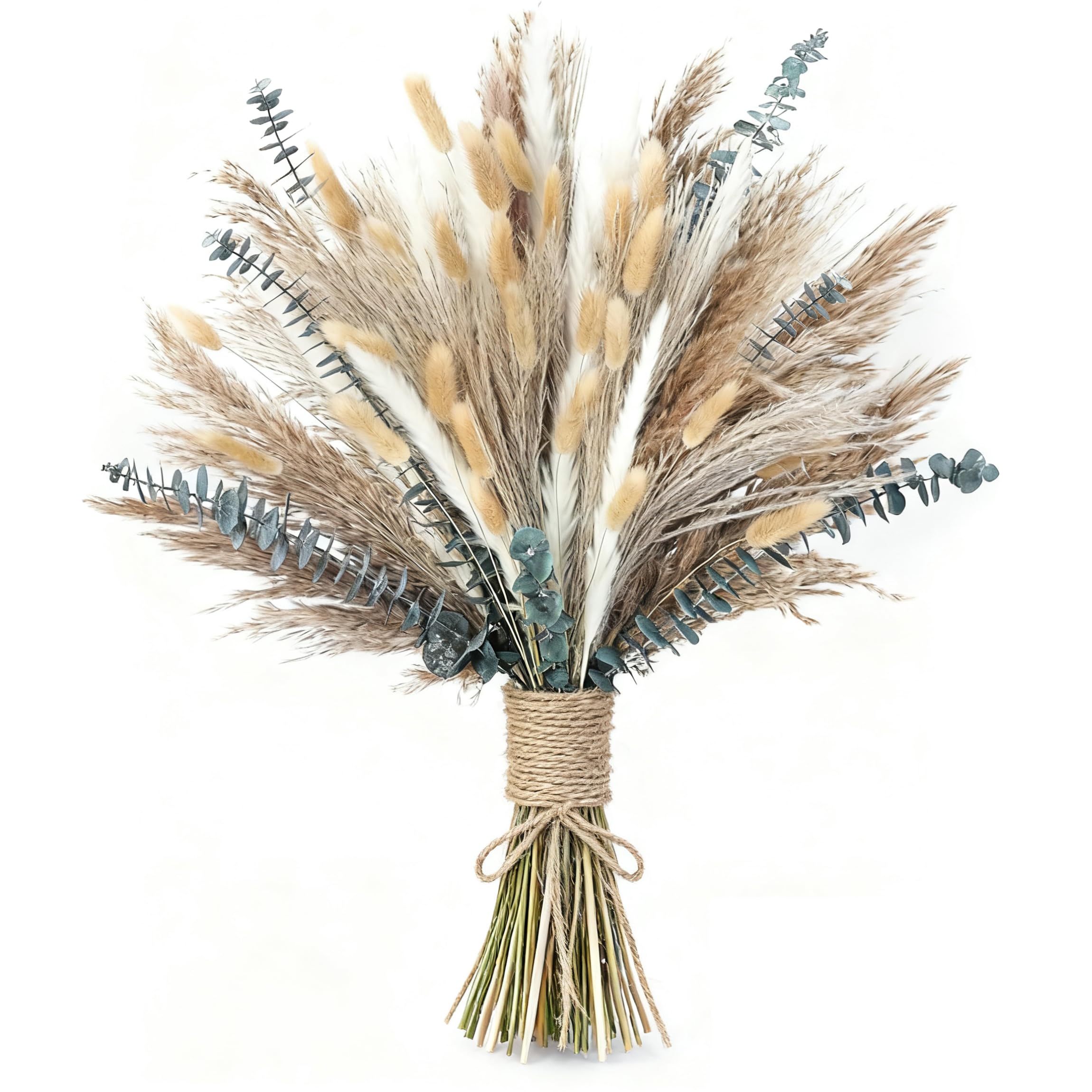 xin's convey 120 PCS Dried Pampas Grass, Dried Flowers, Reed Grass Bouquet for B