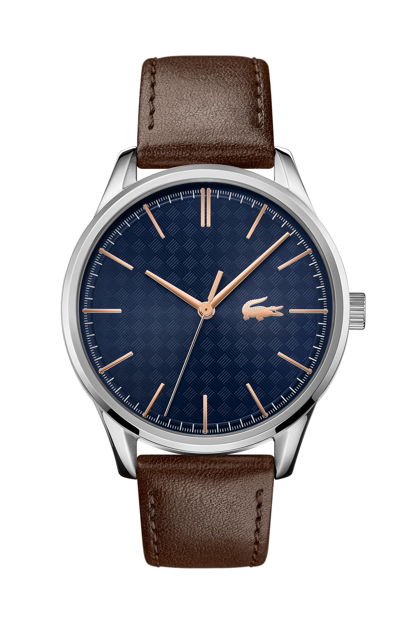 Lacoste Vienna Collection Men's Analogue Quartz Watch with Brown Leather Strap –