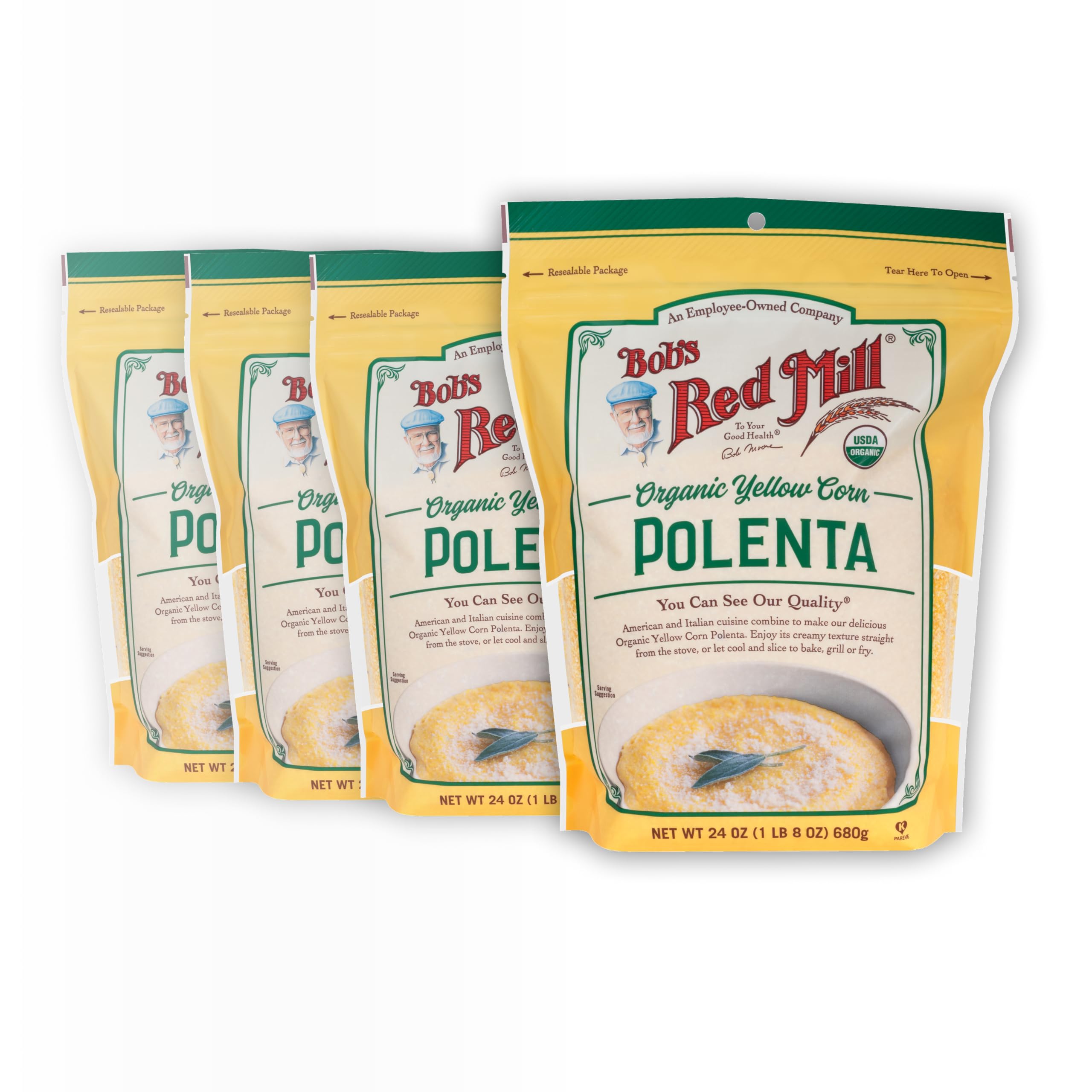 Bob's Red Mill Organic Corn Grits/Polenta, 24oz (4 Pack)