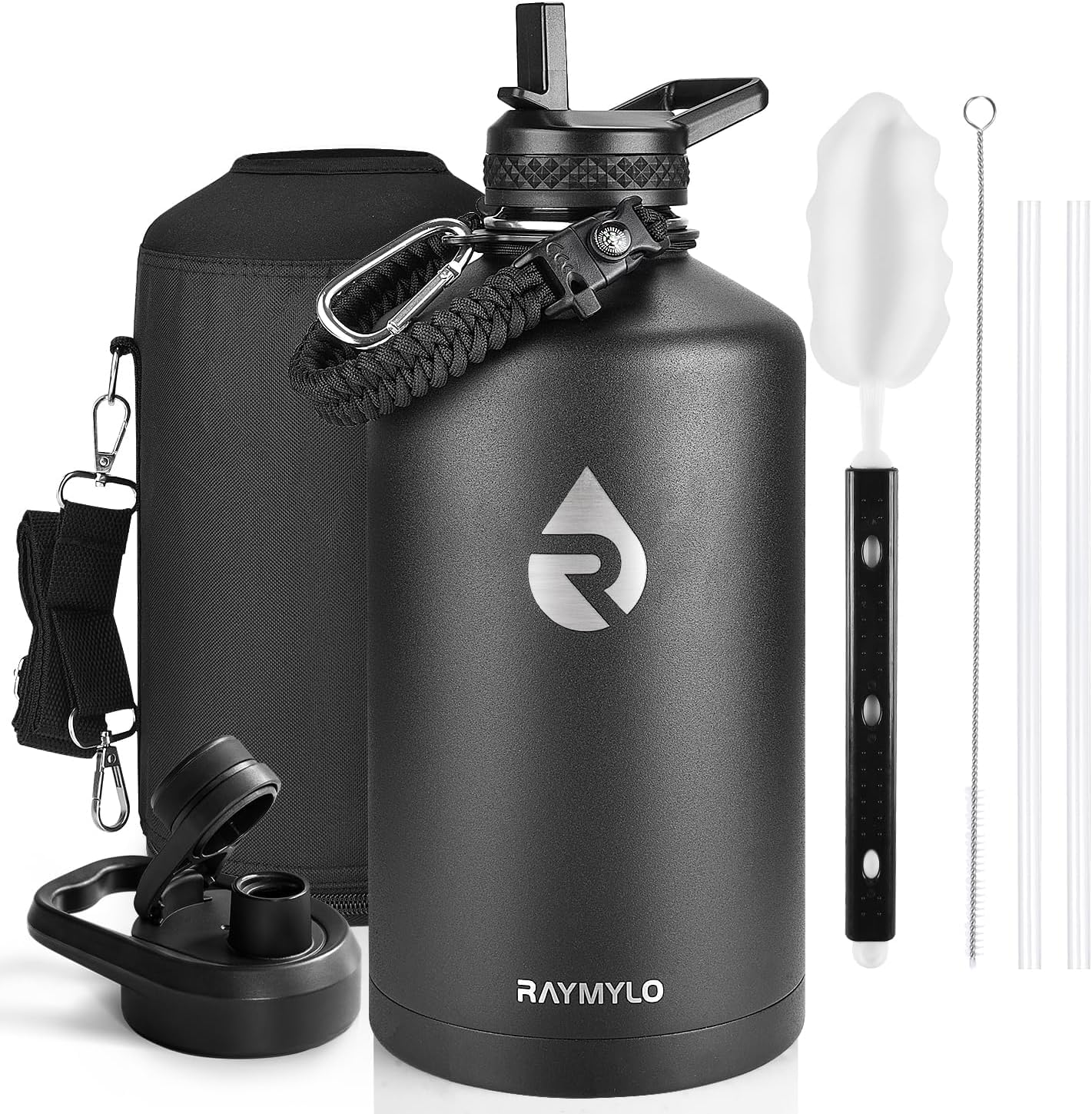 RAYMYLO One Gallon Water Bottle Insulated 128 oz, Stainless Steel | Triple Walle