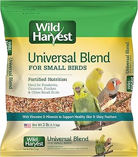 Wild Harvest Universal Blend Small Bird Food, 3 lbs | Daily Blend Of Seed & Veggie For Parakeets, Canaries, Finches & Small Birds, Vitamins & Minerals Support Skin & Feathers