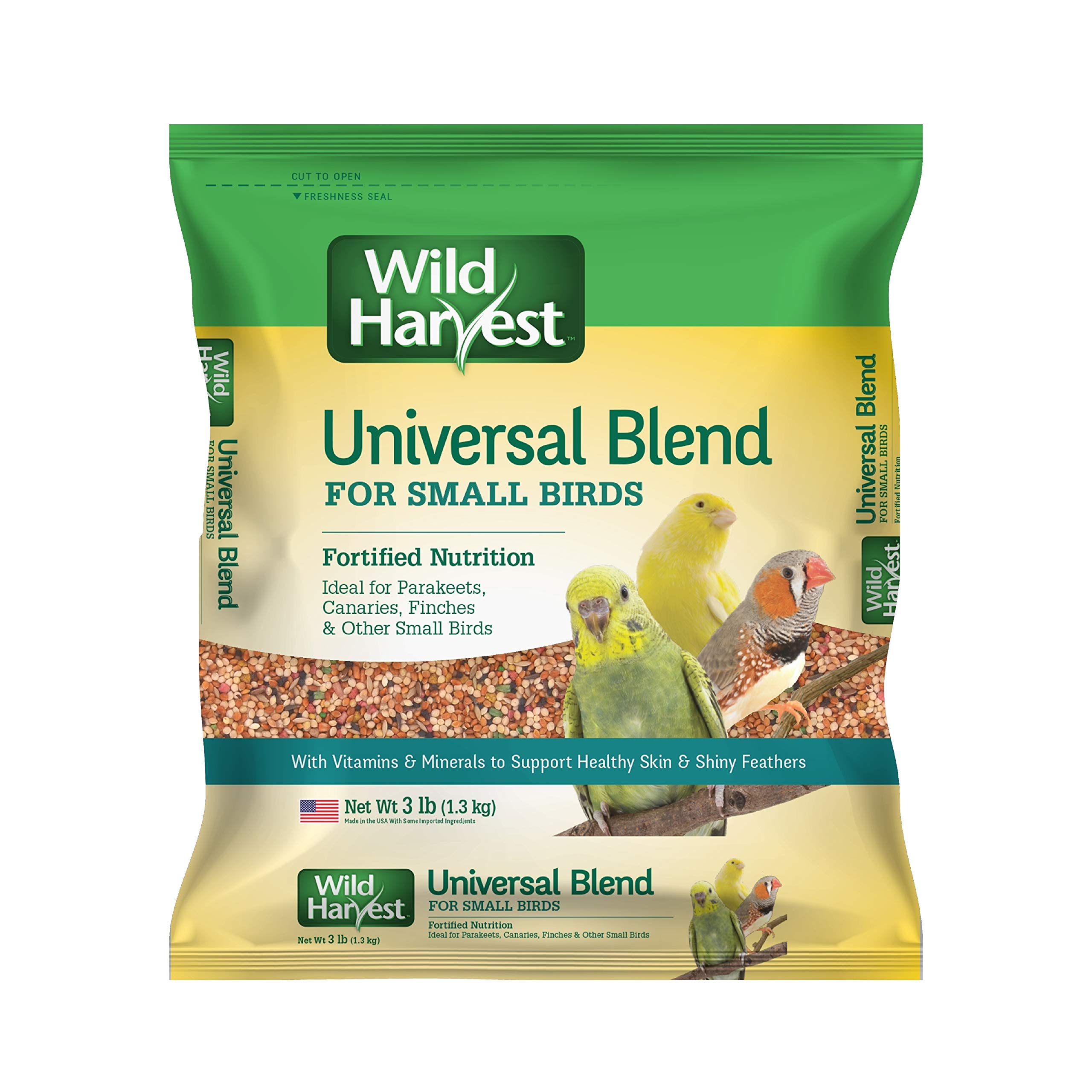 Wild Harvest Universal Blend Small Bird Food, 3 lbs | Daily Blend Of Seed & Vegg