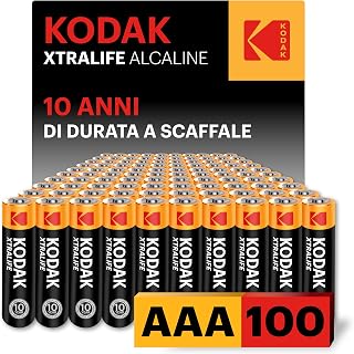 Kodak | AAA Batteries | Triple-A Batteries | Disposable Batteries | 1.5V Alkaline Battery | 100 Pieces
