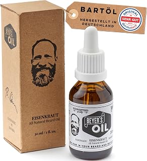 Beyer's Oil Bartöl Eisenkraut 30 ml - 100% natürlich - Macht den Bart weich
