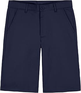 Nautica School Uniform Flat Front Stretch Twill Shorts - School Uniform Flat Front Stretch Twill Shorts - Boys