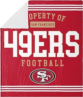 FOCO San Francisco 49ers NFL Team Property Of Sherpa Fleece Blanket