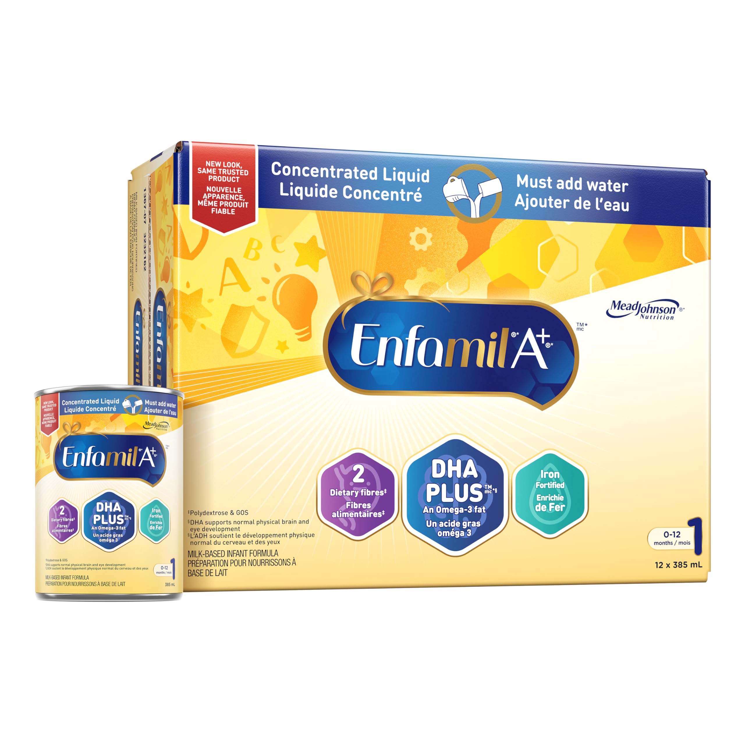 Enfamil A+ Baby Formula, with Brain Building DHA, Concentrated Liquid, Age 0-12 