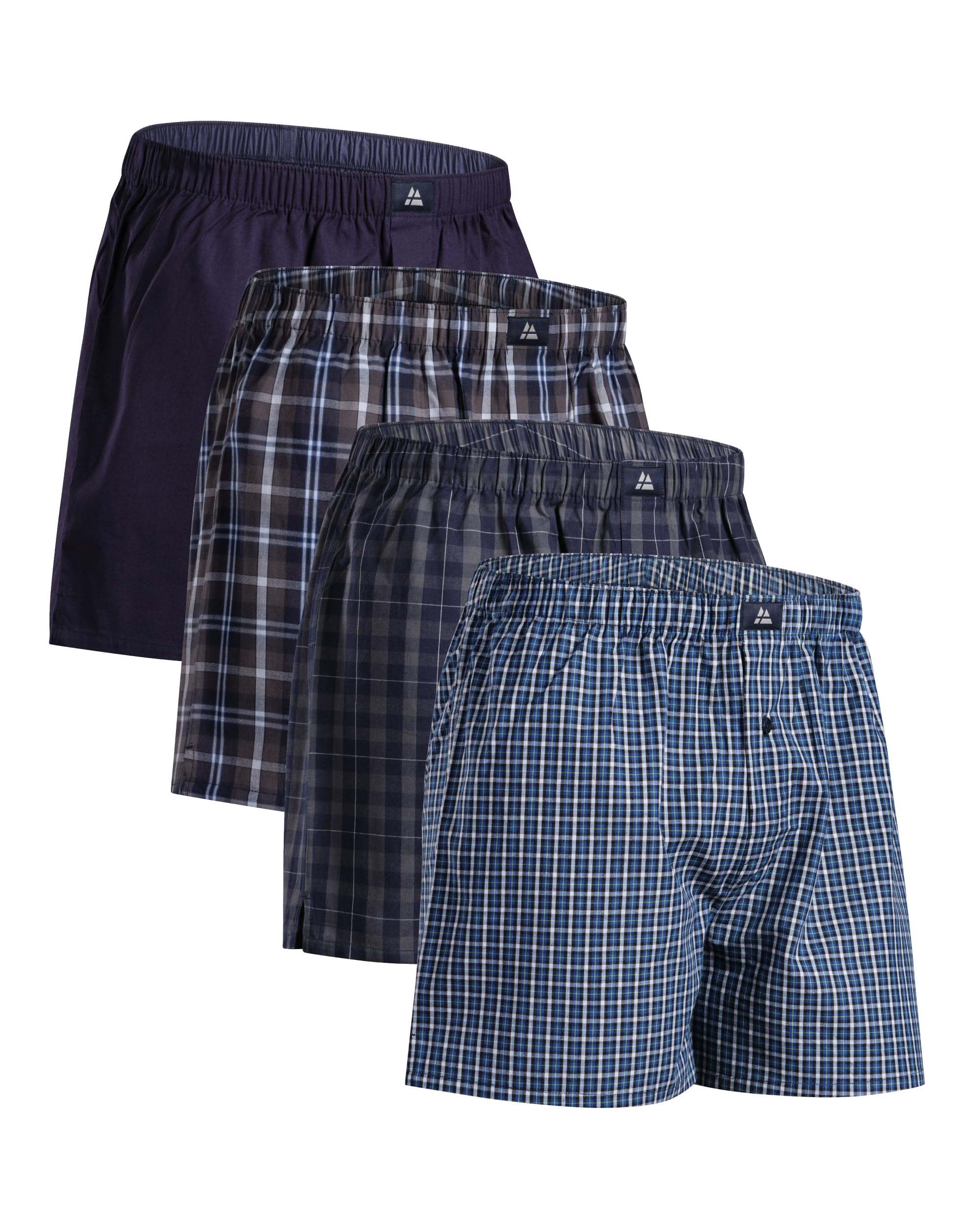 DANISH ENDURANCE Men's Boxers, Woven Cotton, Loose, Breathable, 4 & 6-Pack