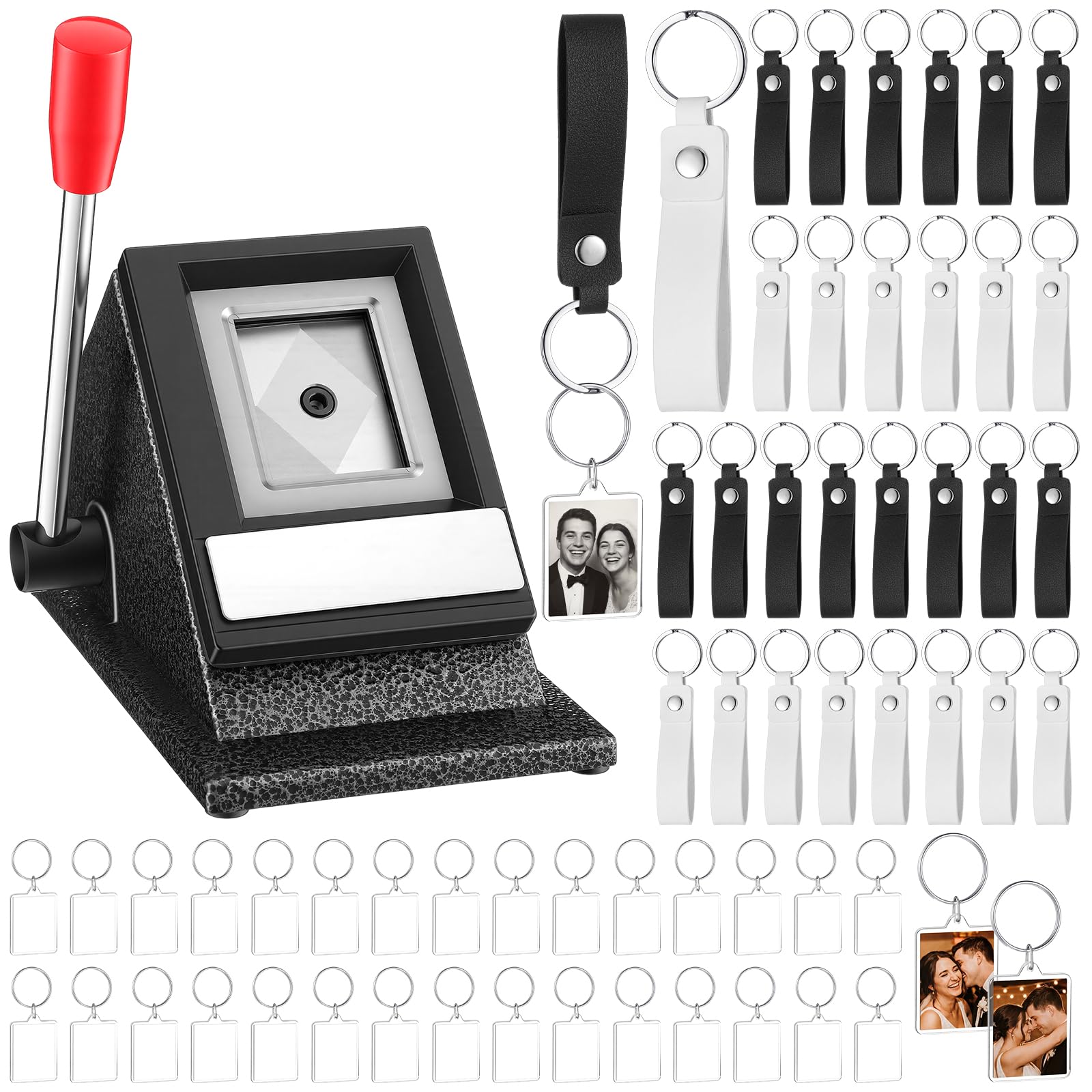 ForraFun 61 Pcs Button Keychain Photo Cutter 35 x 45 mm Keychain Maker | 1 Pcs P