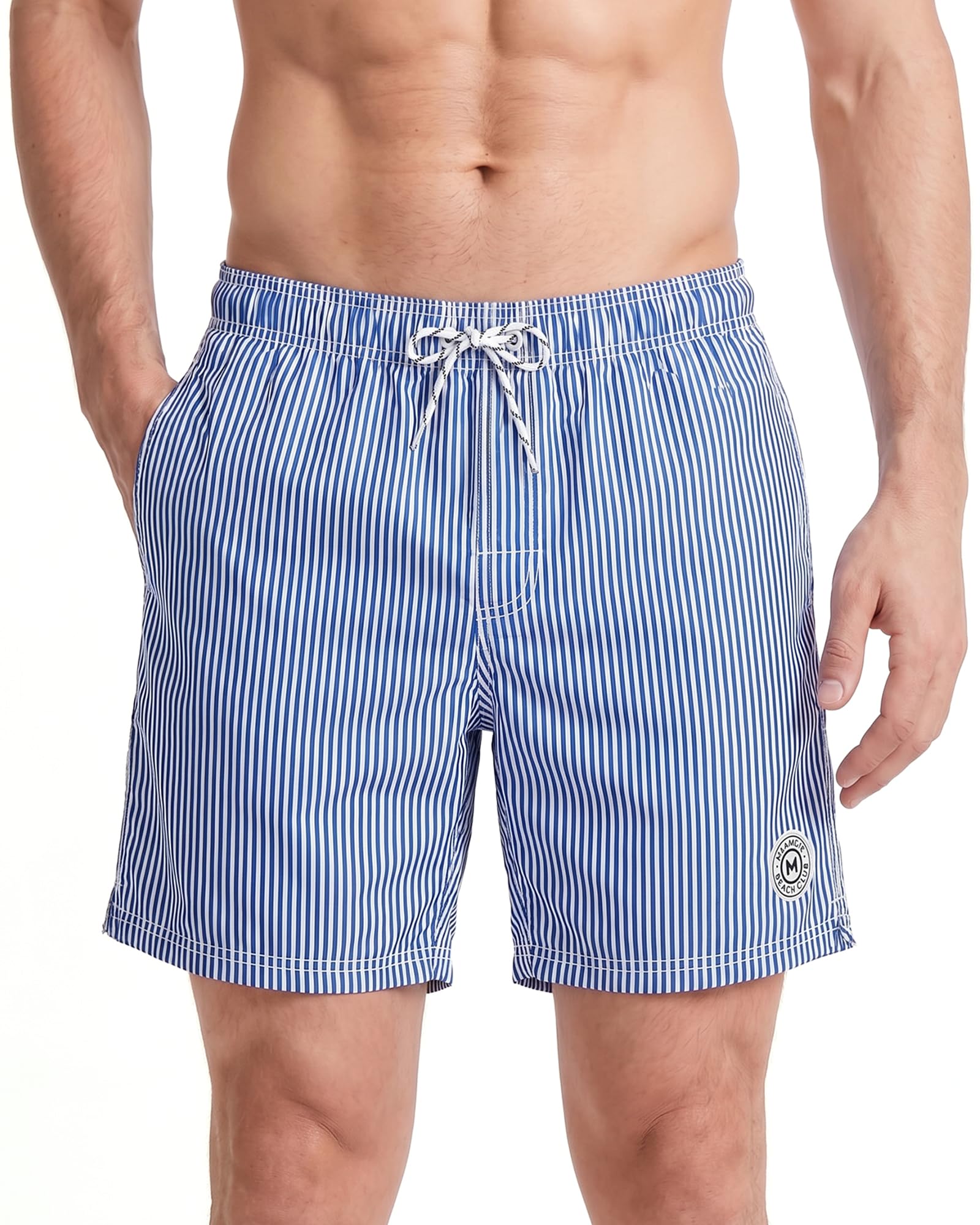 MaaMgic Men's Swim Shorts Fast Drying Beach Surfing Swimming Trunks Multi-Functi