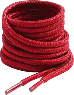 VSUDO Round Shoe Laces, Diameter 4 mm for Work Shoes, Shoelaces for Hiking/Safety/Trekking Shoes for Women or Men