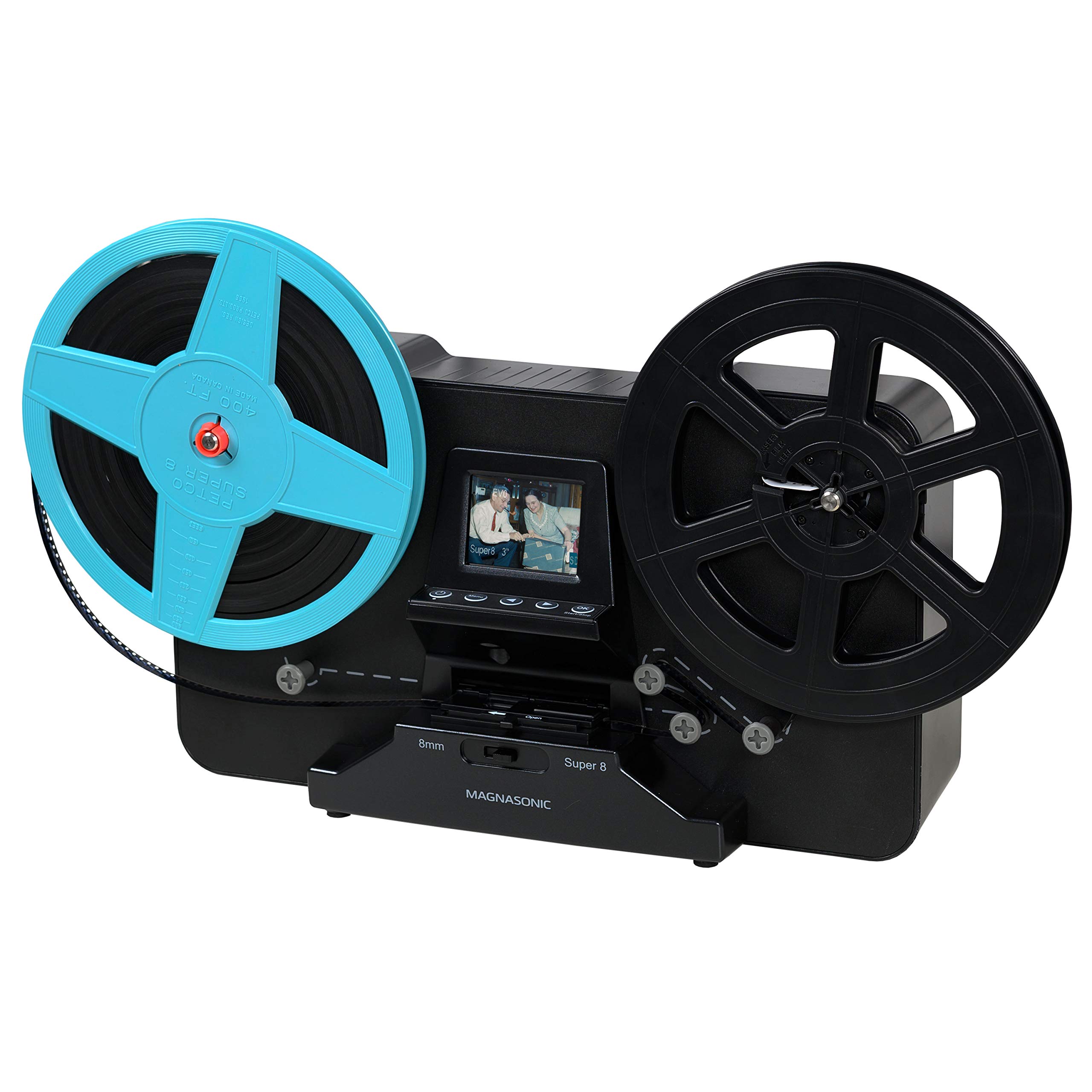 Magnasonic Super 8/8mm Film Scanner, Converts Film into Digital Video, Vibrant 2