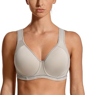 SYROKAN Lightly Pads Sports Bras for Women Support