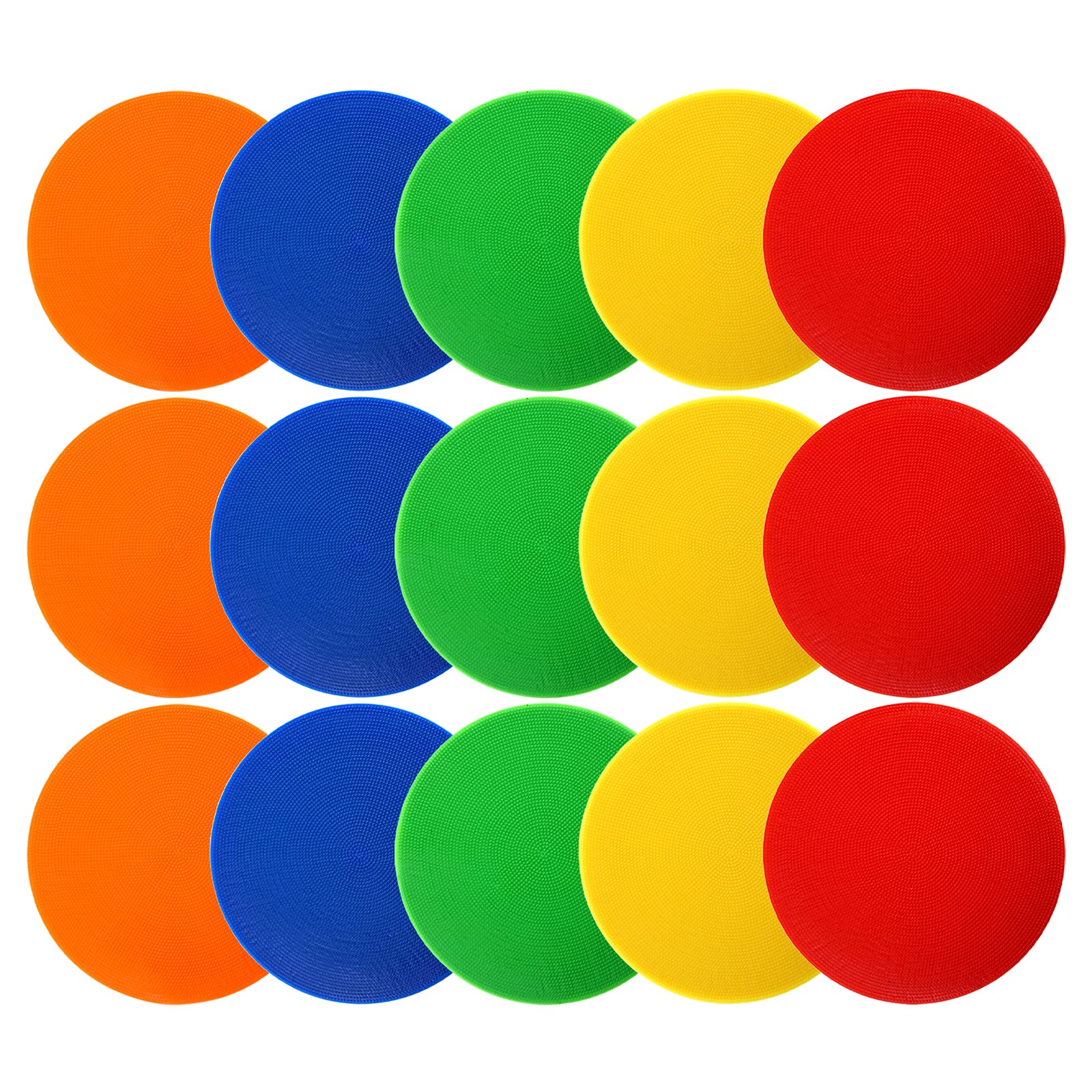 Okllen 15 Pack Poly Vinyl Spot Markers, 9 Inch Floor Dots Non-Slip Rubber Agilit