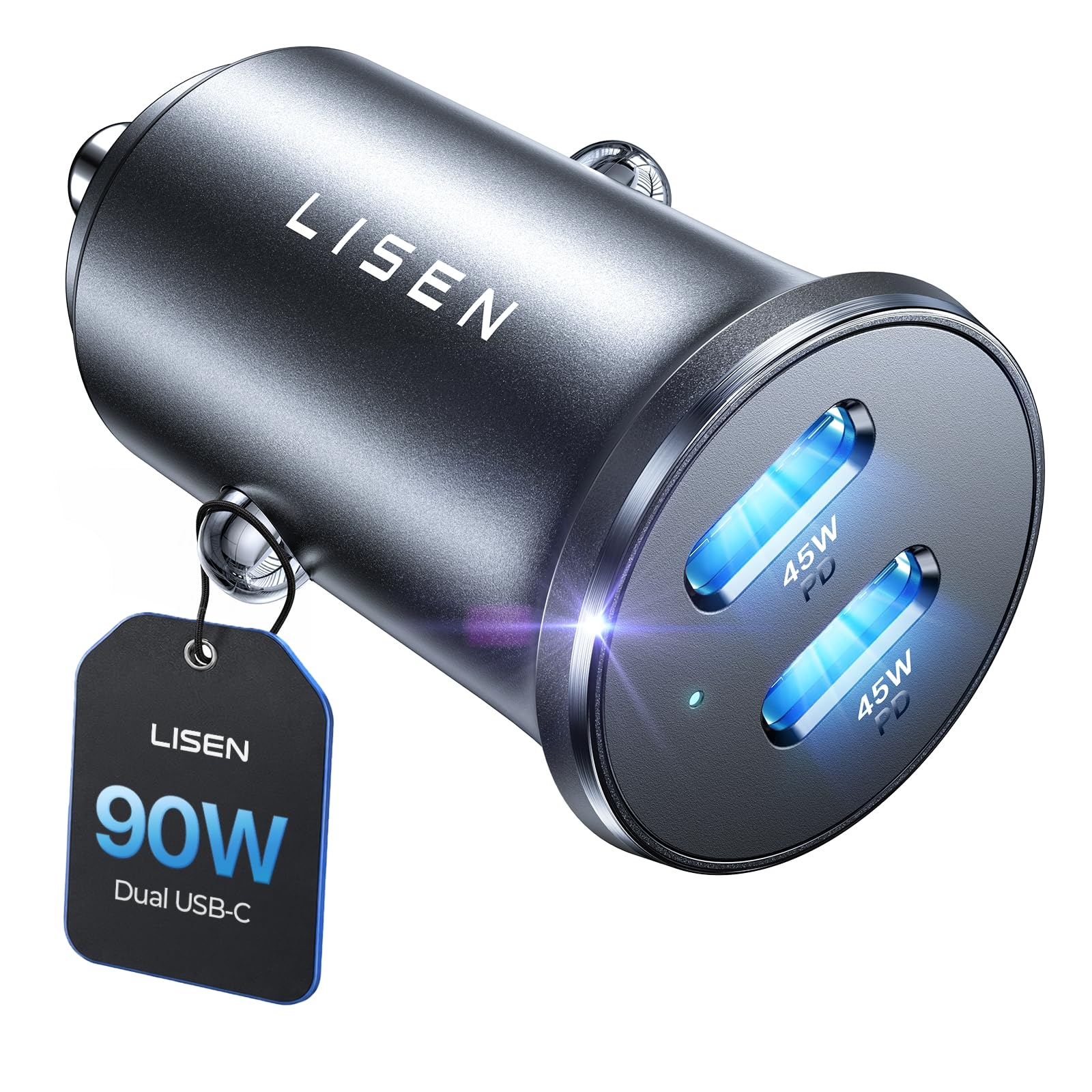 LISEN 90W USB C Car Charger USB C Fast Charge,45W PD&QC3.0 Fast Car Charger | fo