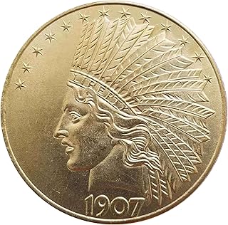 MarshLing Antique Liberty Indian Head Ten-Dollars Coin - rare coins coins for collectors Uncirculated Morgan silver Dollars (Gold)