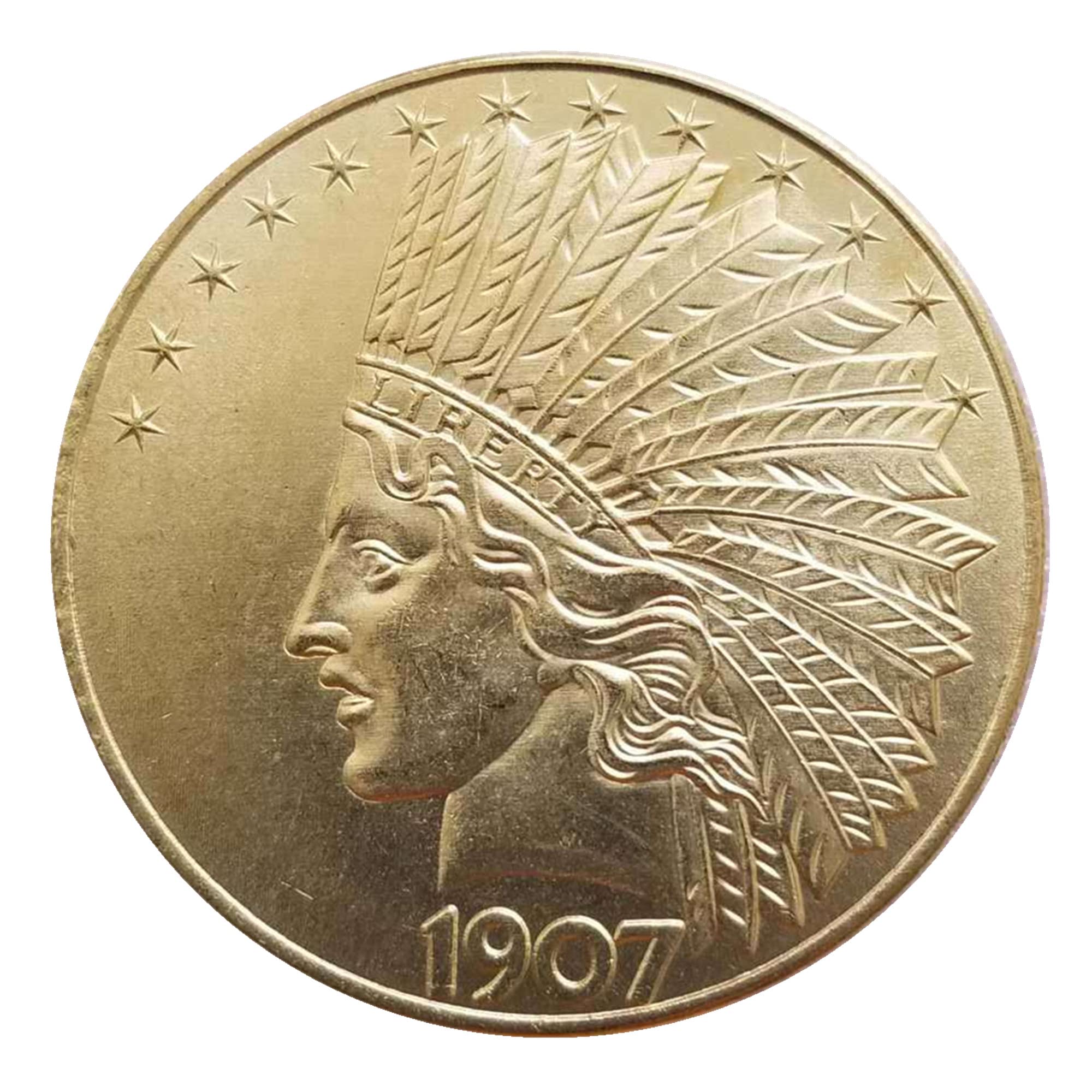 MarshLing Antique Liberty Indian Head Ten-Dollars Coin - rare coins coins for co
