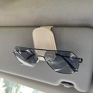 Car Glasses Clip, Glasses Holder, Sunglasses, Car Sunglasses Clip, Multifunctional, Card Clip, Storage Clip, Beige